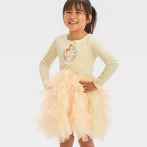 Little Girls Disney Beauty and the Beast Velour Dress